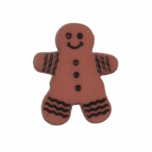 Gingerbread Man 18mm shanked button