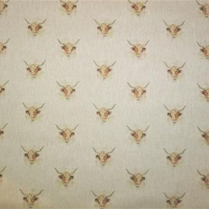 Highland Cow- Linen Look