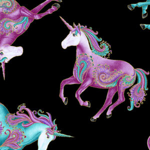 Believe in Unicorns- All over Unicorns by Benartex