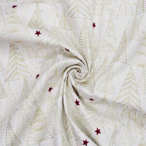 Oh Christmas Trees metallic-Off White