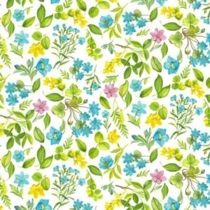 Summer Days By Makower-Wildflowers-Turquoise