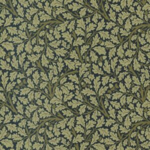 Moda Morris Meadow-Acorn Leaf Damask Black