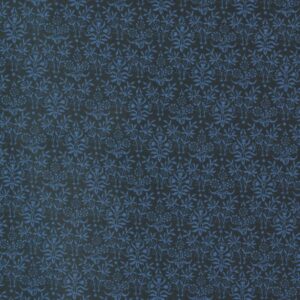 Moda Morris Meadow-Bookbinding Damask Kelmscott Blue