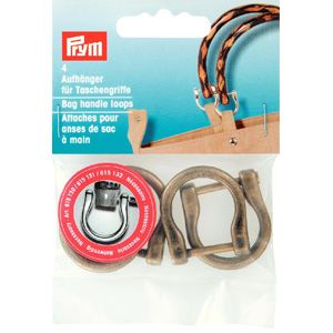 Prym Bag Handle Loops Antique Brass