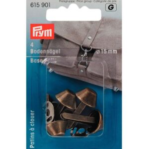 Prym Base Nails / Bag Feet 15mm Antique Brass