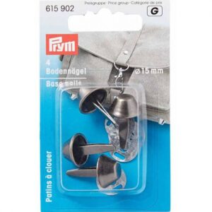 Prym Base Nails / Bag Feet 15mm Antique Silver