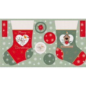 Welcome Home Christmas Stocking Panel by Victoria Louise for Craft Cotton Co.
