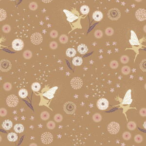 Fairy Clocks- Fairy clocks on deep gold with gold metallic for Lewis & Irene