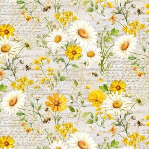 You are my sunshine-Daisies & Sunflowers by Timeless Treasures