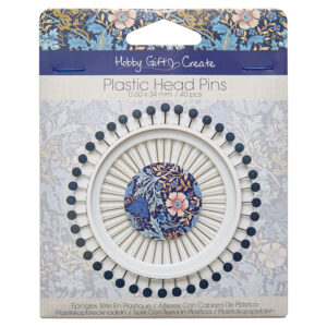 Hobby Gift Plastic Head Pins- Woodblock Floral