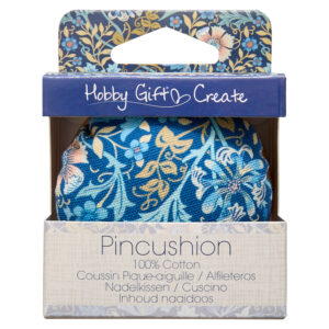 Hobby Gift Pin Cushion- Woodblock Floral