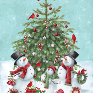 Holly Jolly Snowman Panel by Emma Leach for Northcott